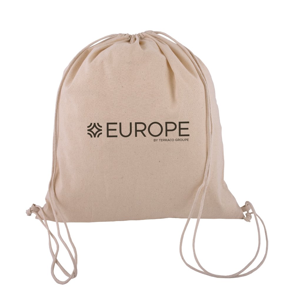 Sac à dos à cordelettes coton naturel 150 g