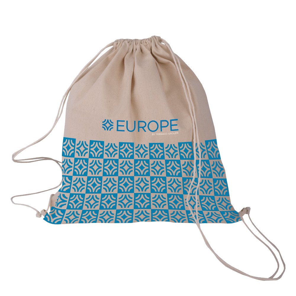 Sac à dos à cordelettes coton naturel 220 g