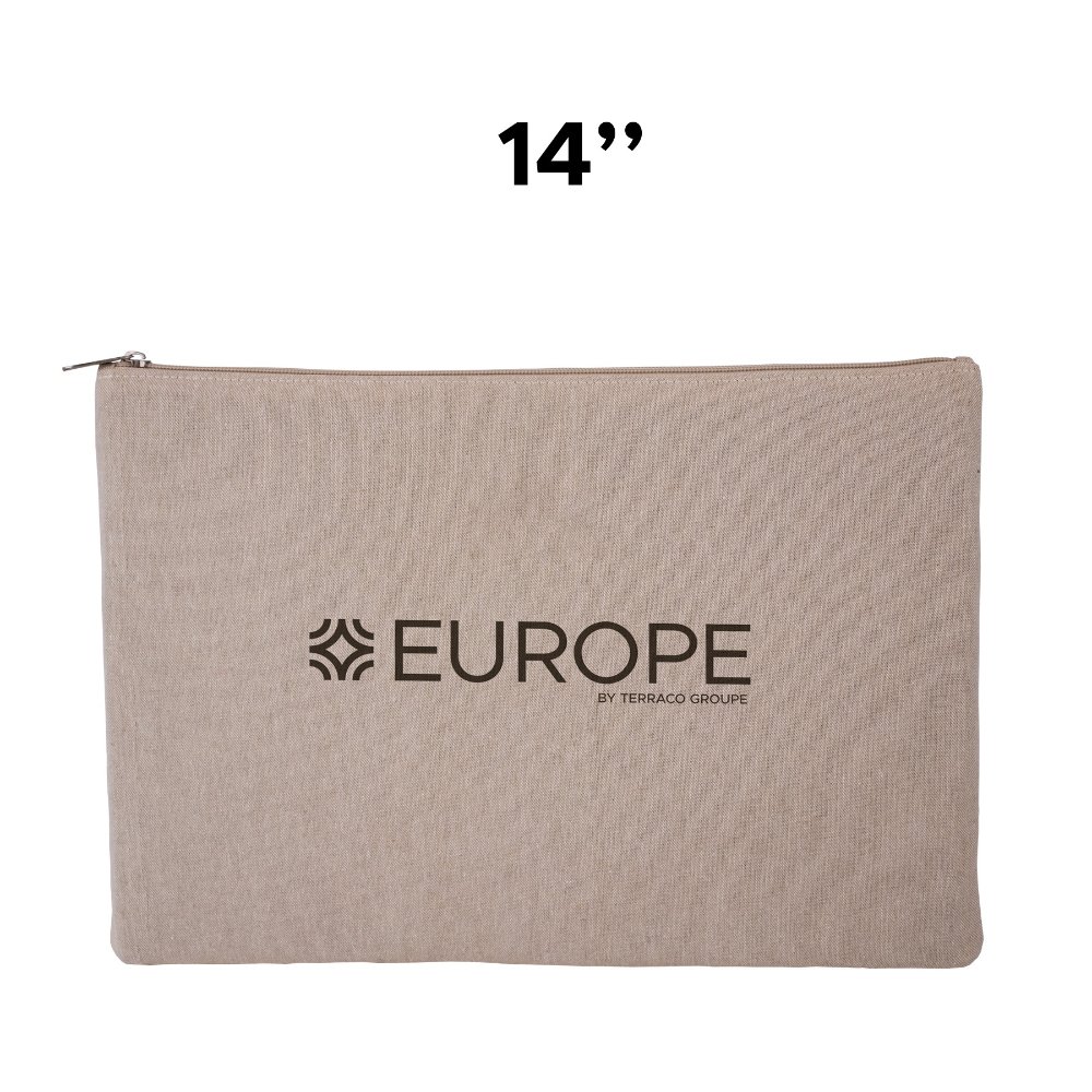 Sacoche ordinateur et tablette coton recyclé 220 g