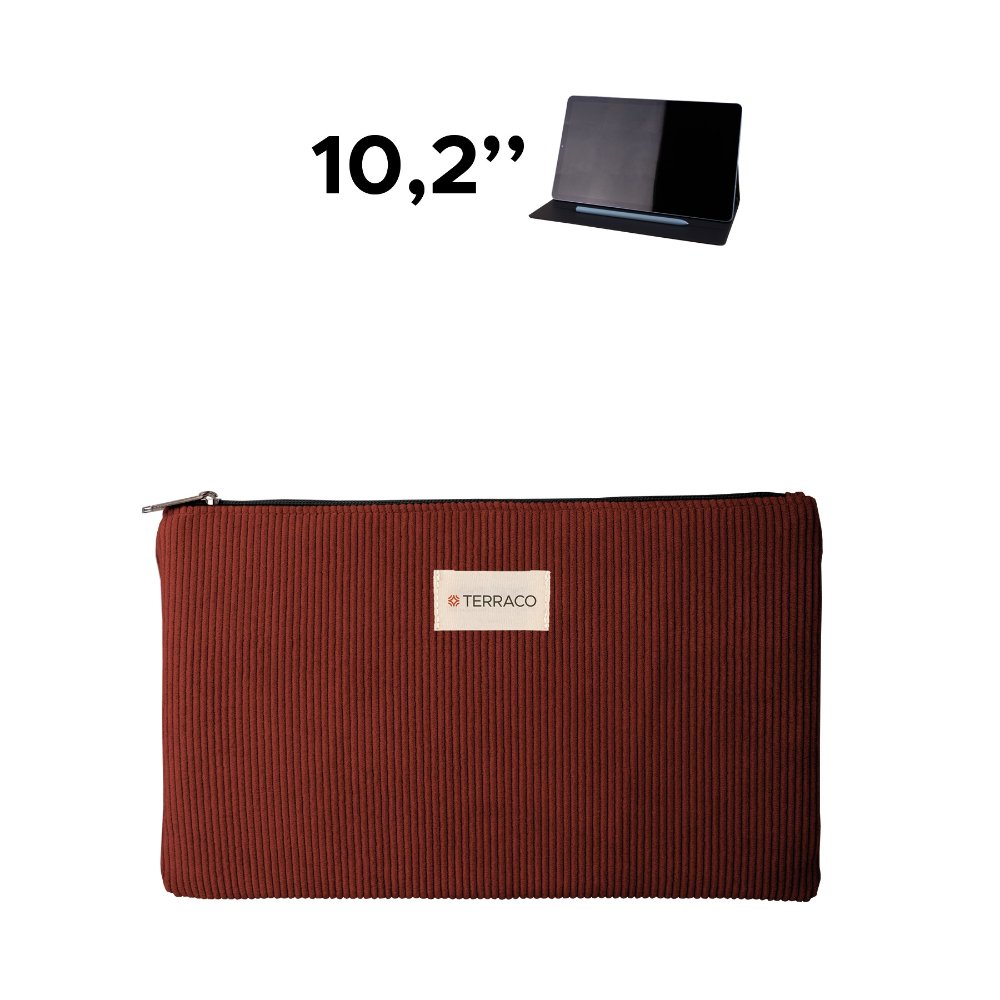 Sacoche ordinateur et tablette velours côtelé 300 g