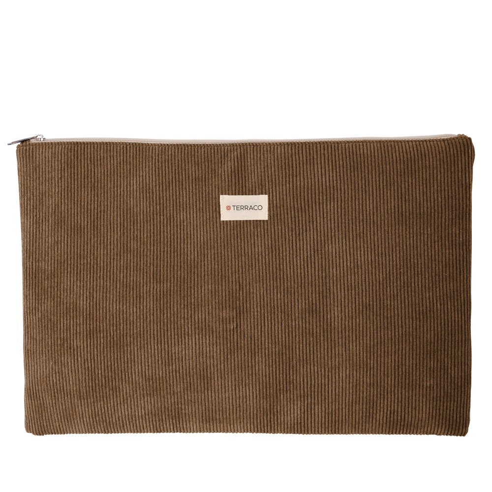 Sacoche ordinateur et tablette velours côtelé 300 g